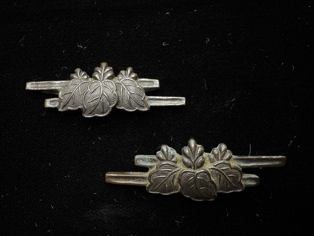 桐図 目貫 赤銅 無銘 日本刀 刀装具 骨董 古美術 江戸期