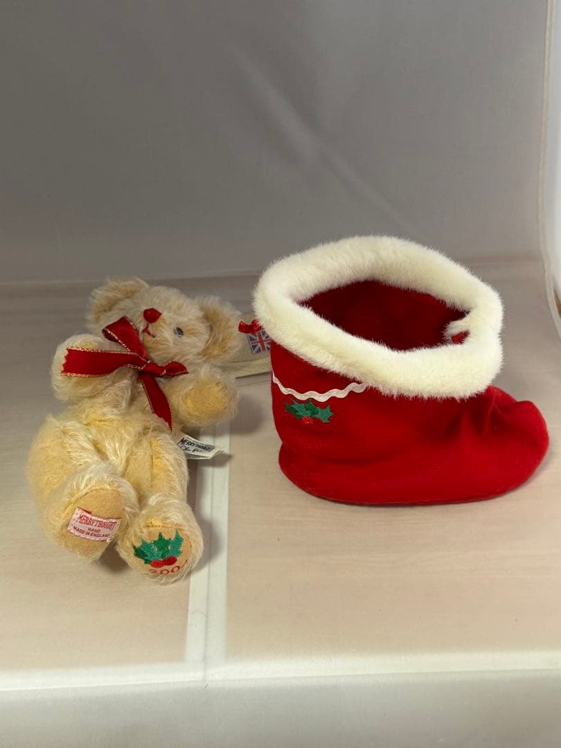 MerryThoughtクリスマスブーツ BearInChristmasBoot