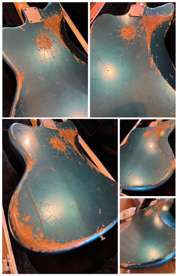 ⭐︎ハードレリックジャズマスタータイプ/アルニコPU/ブルーグリーンメタリック⭐︎