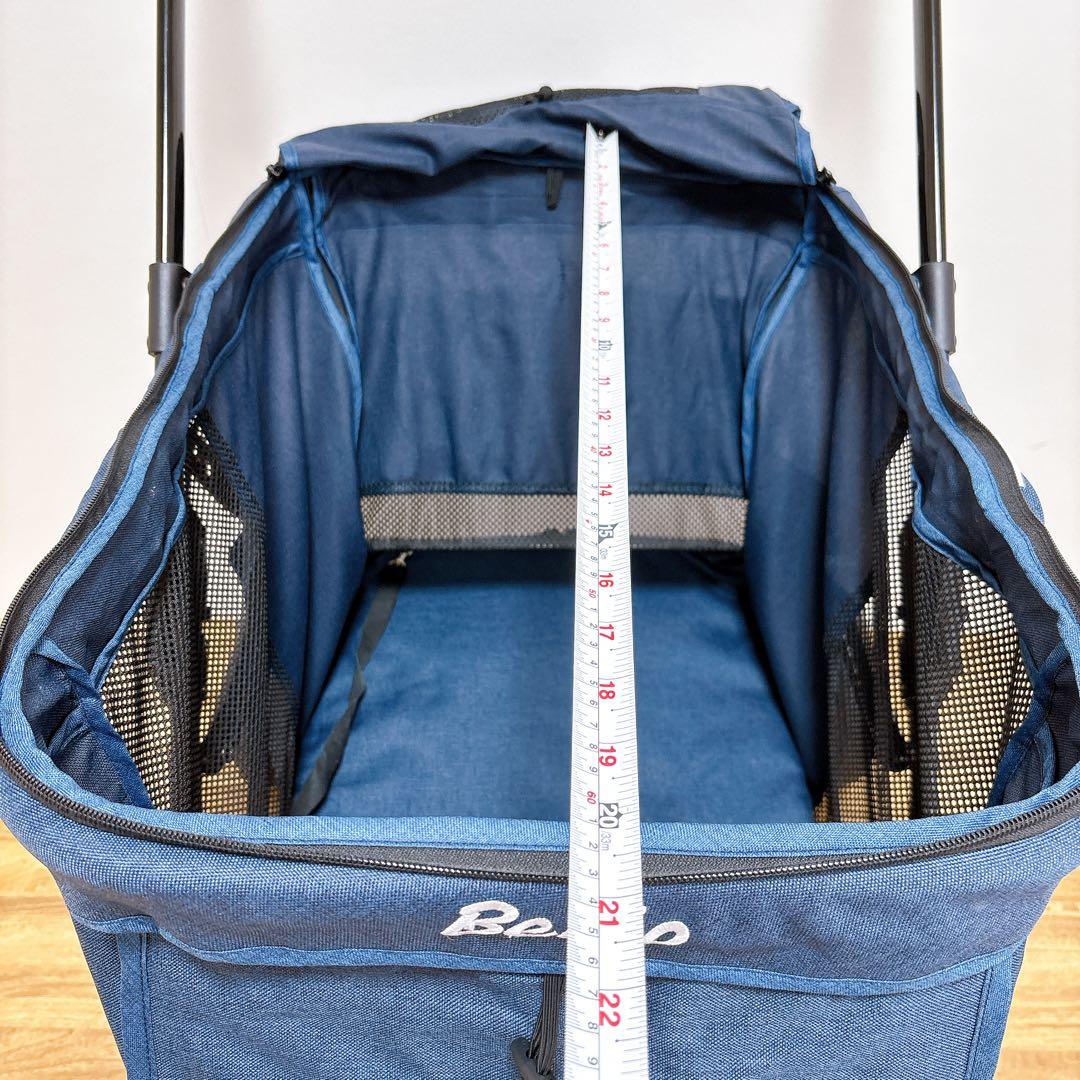 美品　Bello ペットカート デニム　犬用　ペットバギー　折りたたみ式