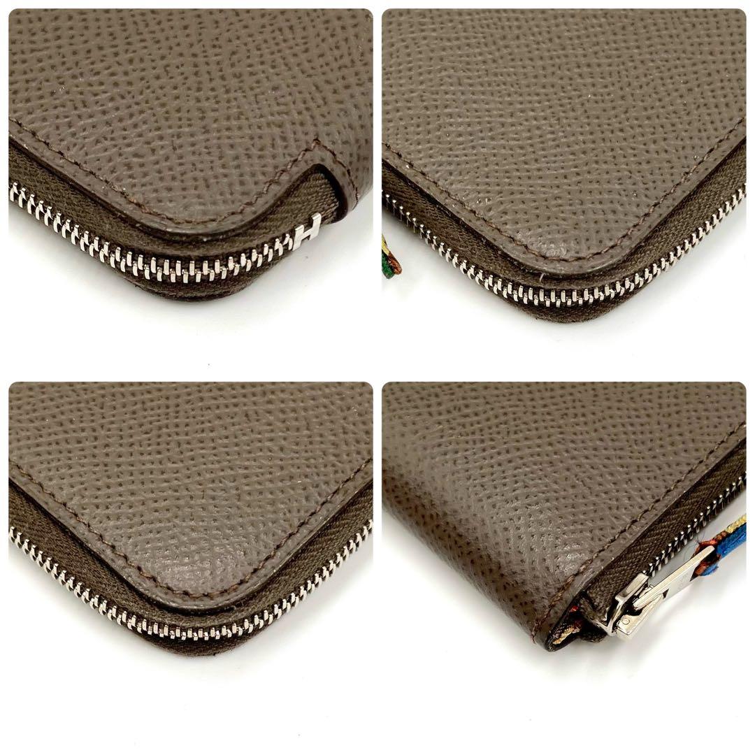 極美品 HERMES エルメスケース アザップコンパクトミニ エトゥープ