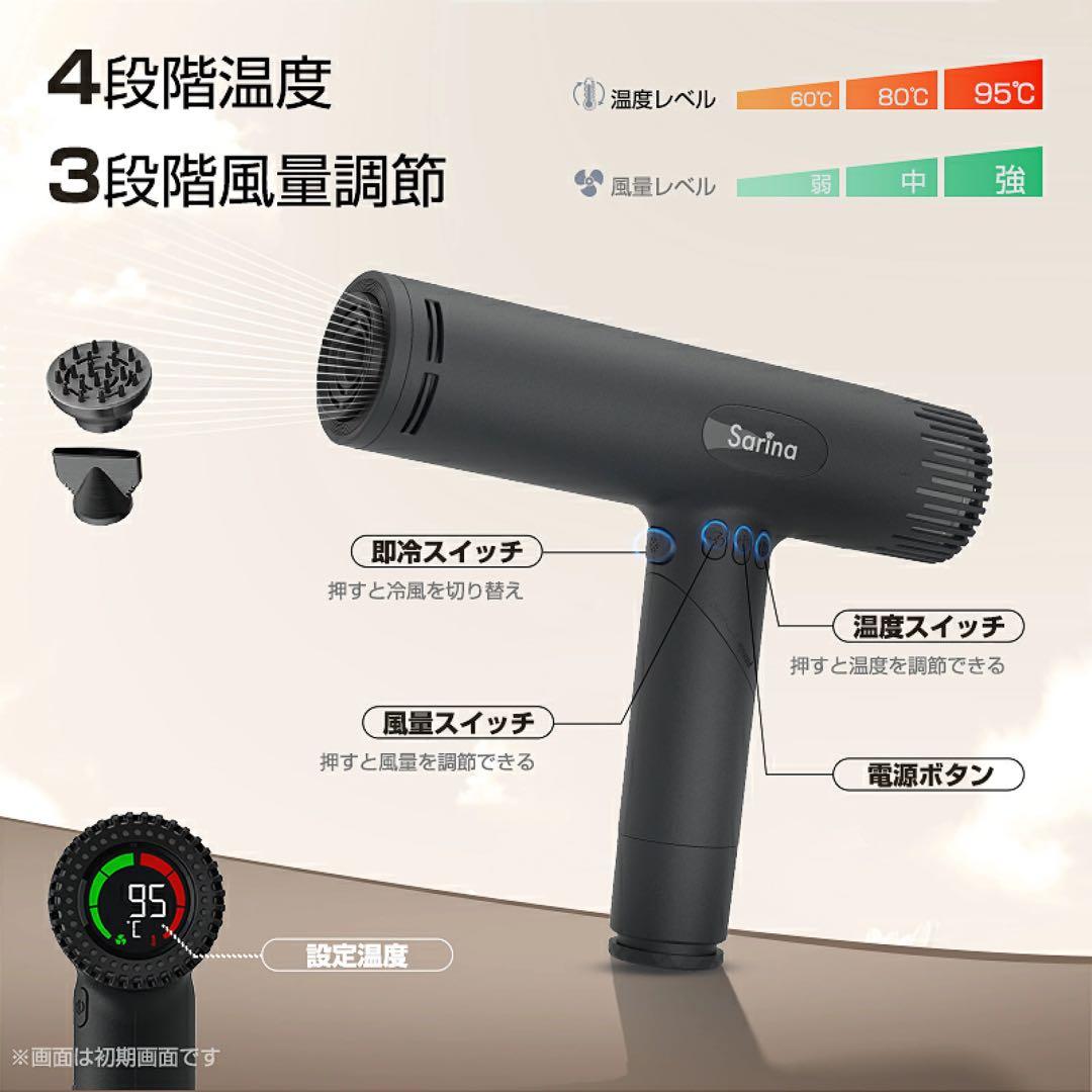 【新品 未使用】1200W マイナスイオン ヘアドライヤー