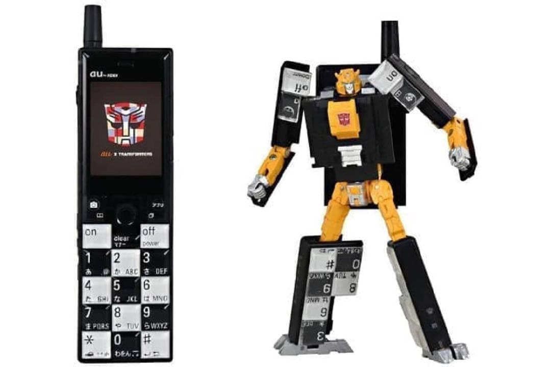 au ×トランスフォーマー オプティマスプライム バンブルビー メガトロン