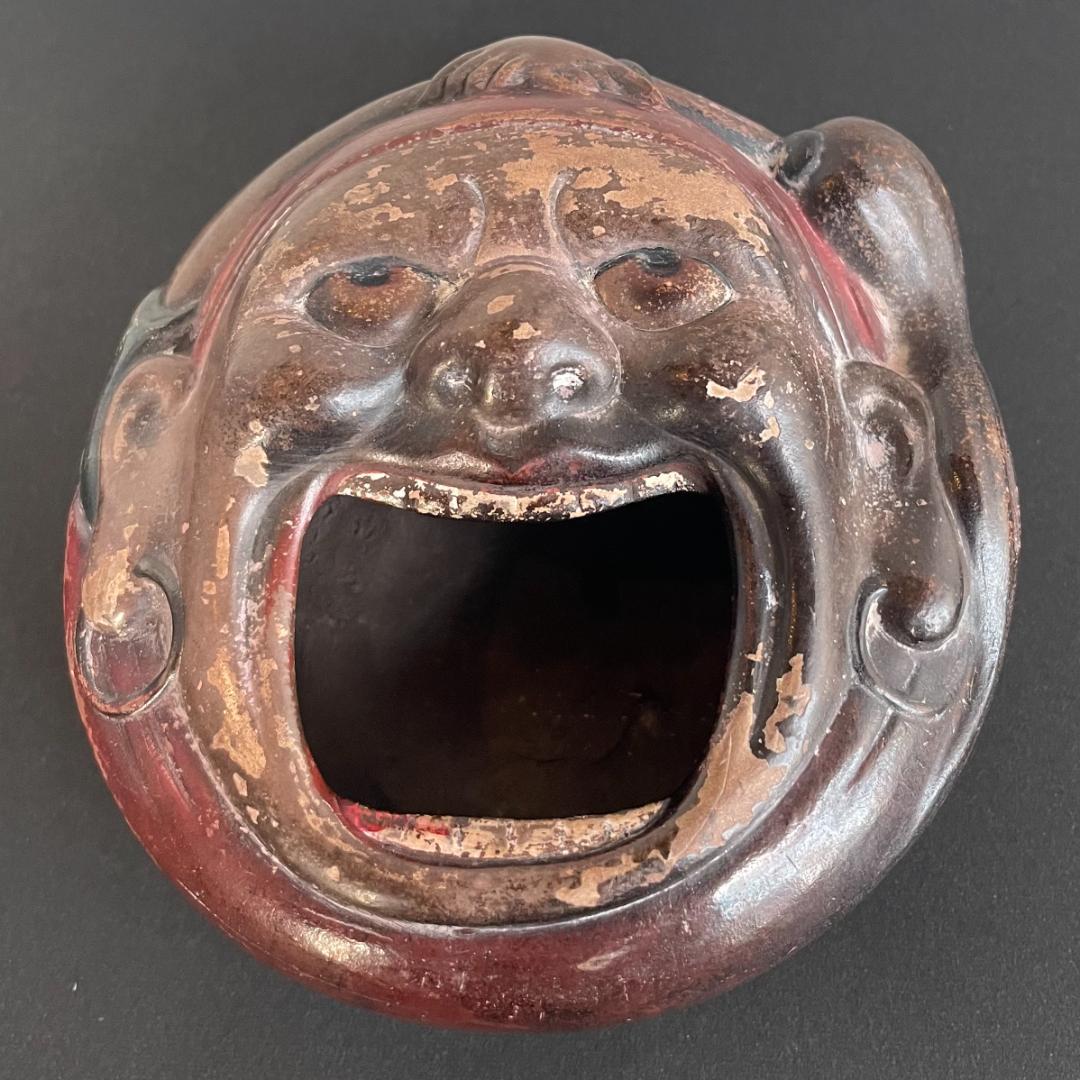 珍品 子宝祈願 仏教美術 達磨 大師 手炙 香炉 裏 隠し春画 隠し絵 笑い面