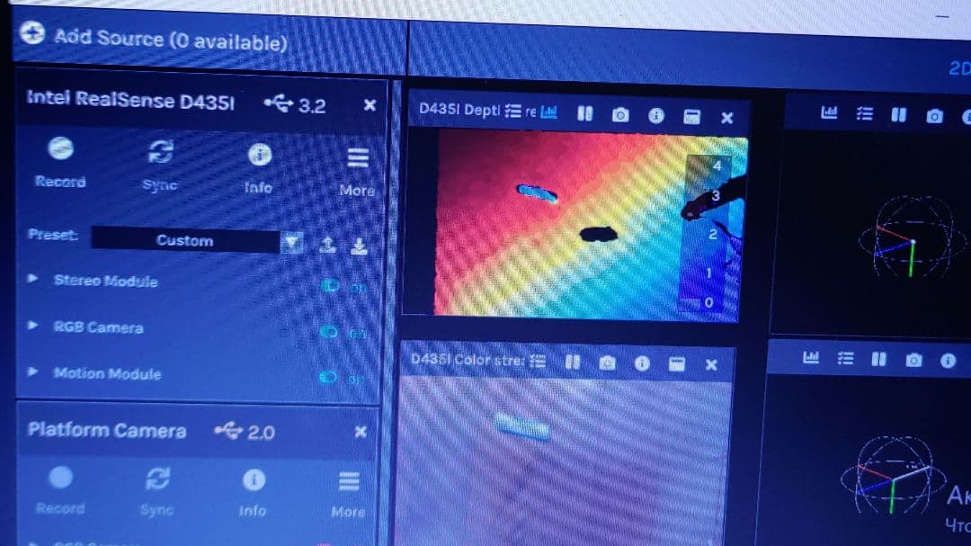 Intel RealSense D435i 深度カメラ