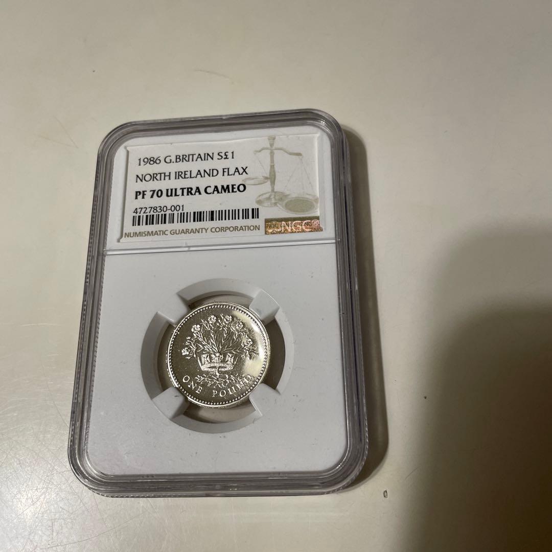 最高鑑定　1986年 G.BRITAIN 1ポンド　PF70