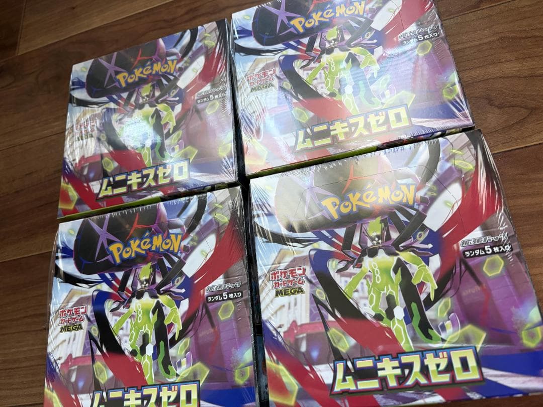 新品正規シュリンク付 ポケモンカードゲーム ムニキスゼロ 4ボックス