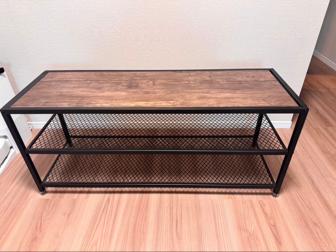 オープンシェルフテレビ台 ブラウン/ブラック