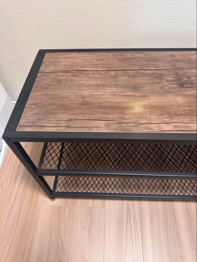 オープンシェルフテレビ台 ブラウン/ブラック