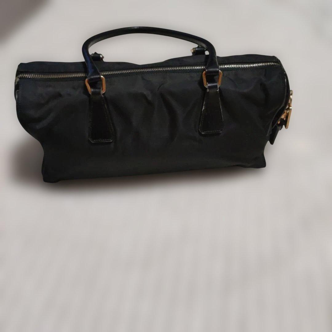 PRADA 　TESSUTO CITY NERO ボストンバッグ南京錠付