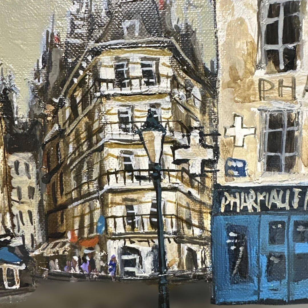 有名作家　藤森悠二　真作　肉筆　油彩　絵画モンパルナス　美術品　インテリア　価値