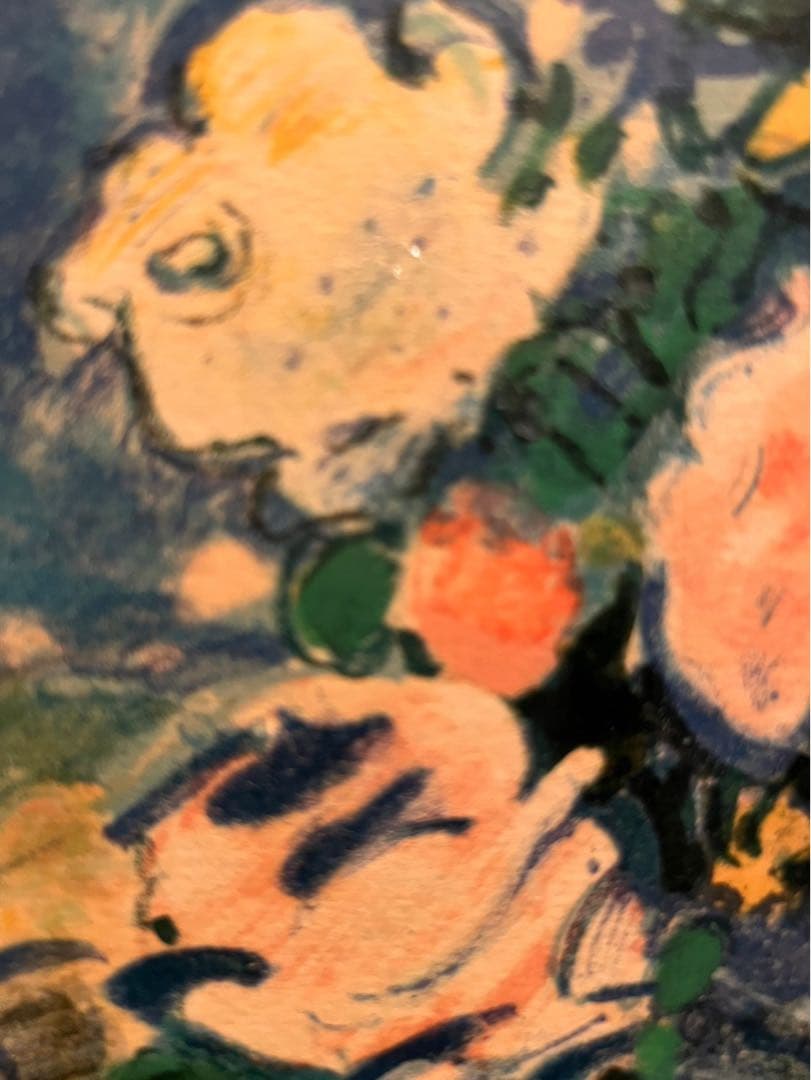 ジル・ゴリチ リトグラフ プロバンスのローズガーデン アート 額縁 インテリア