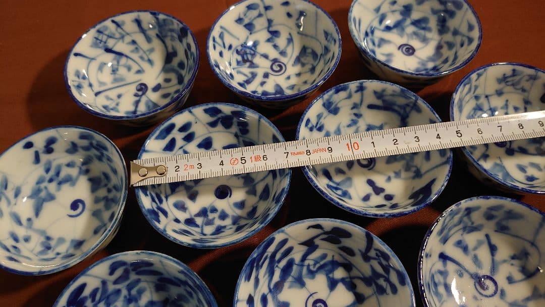 古伊万里　伊万里　染付　なずな　なずな文　煎茶碗　蔵出し　10客