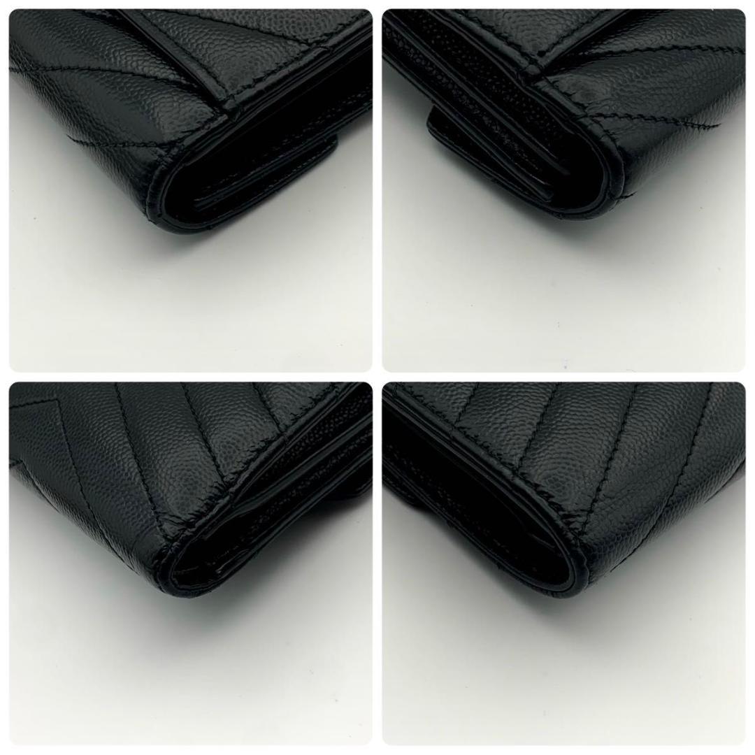 今だけセール！ サンローラン 三つ折り 財布 カサンドラ コンパクト 黒