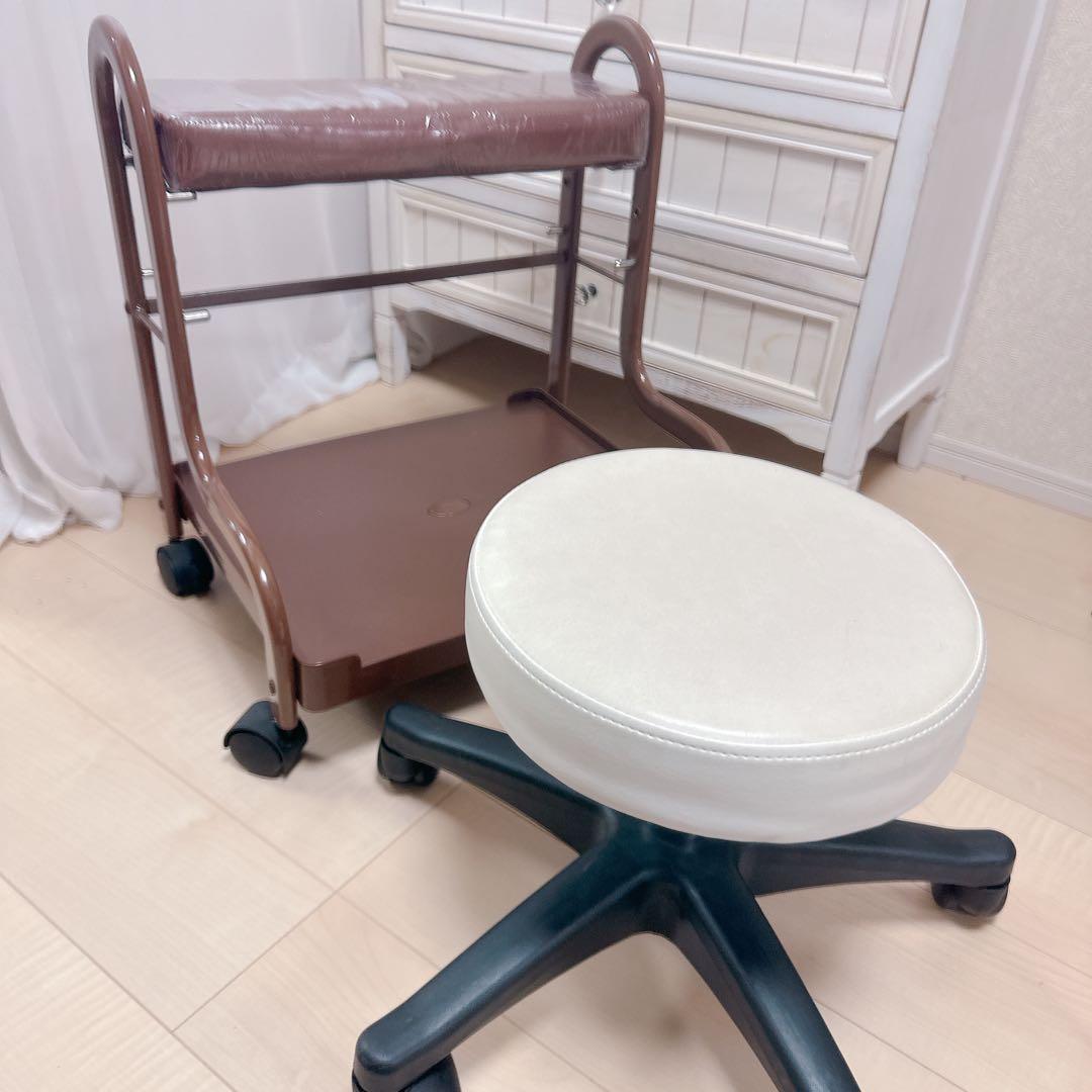 ※【S】フットカート フットケア フットバス ワゴン キャスター付き