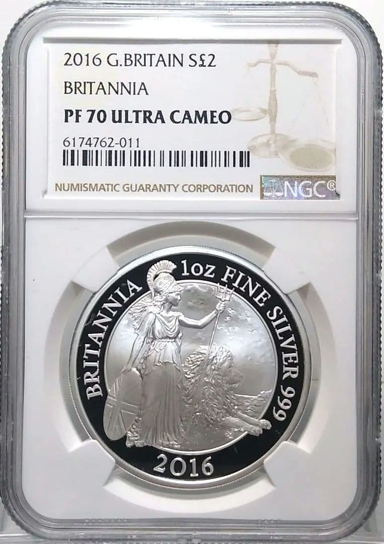 2016 ブリタニア ウナ ライオン 2ポンド銀貨 NGC PF70UC ②