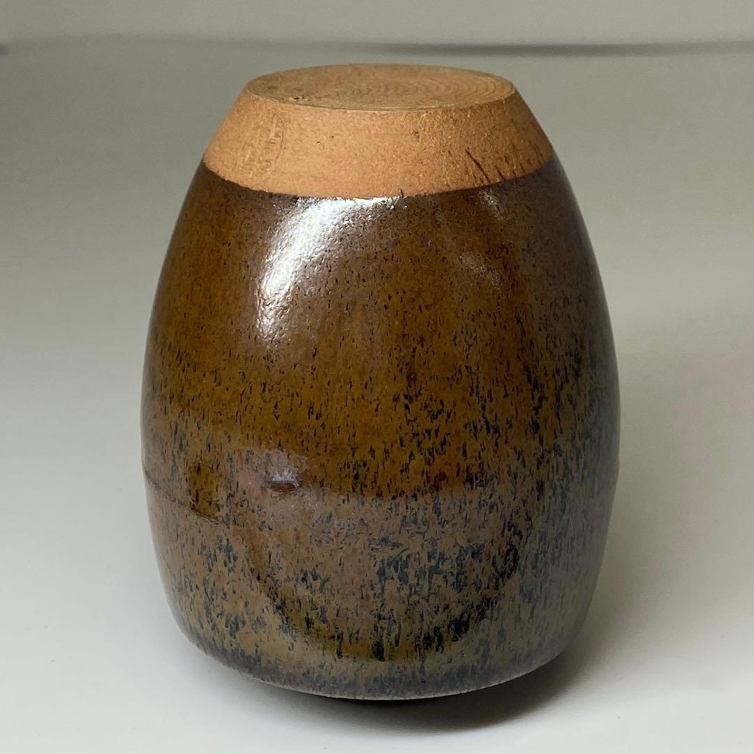 ☆茶3 笹田有祥 肩衝茶入 共箱 h7.8cm 東キ7-1025②