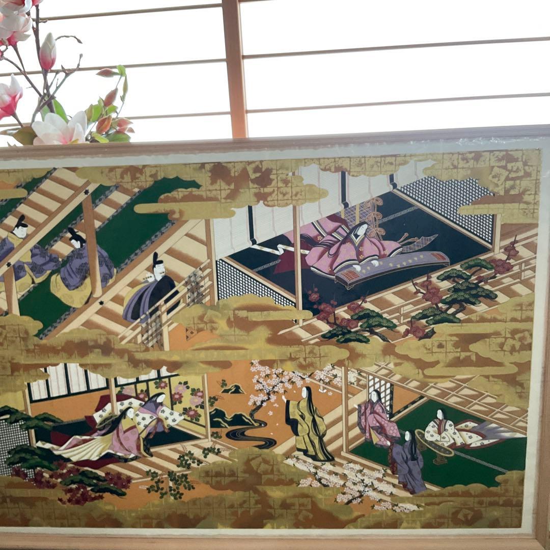 額を特別に作って頂きました。　和紙の作品で大変趣が御座います。