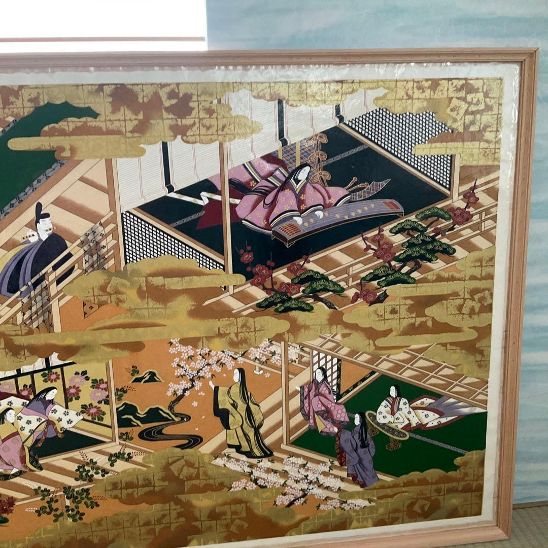 額を特別に作って頂きました。　和紙の作品で大変趣が御座います。