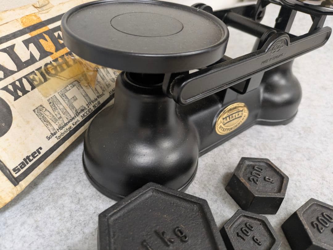 Salter 天秤式スケール 重りセット付き アンティーク雑貨