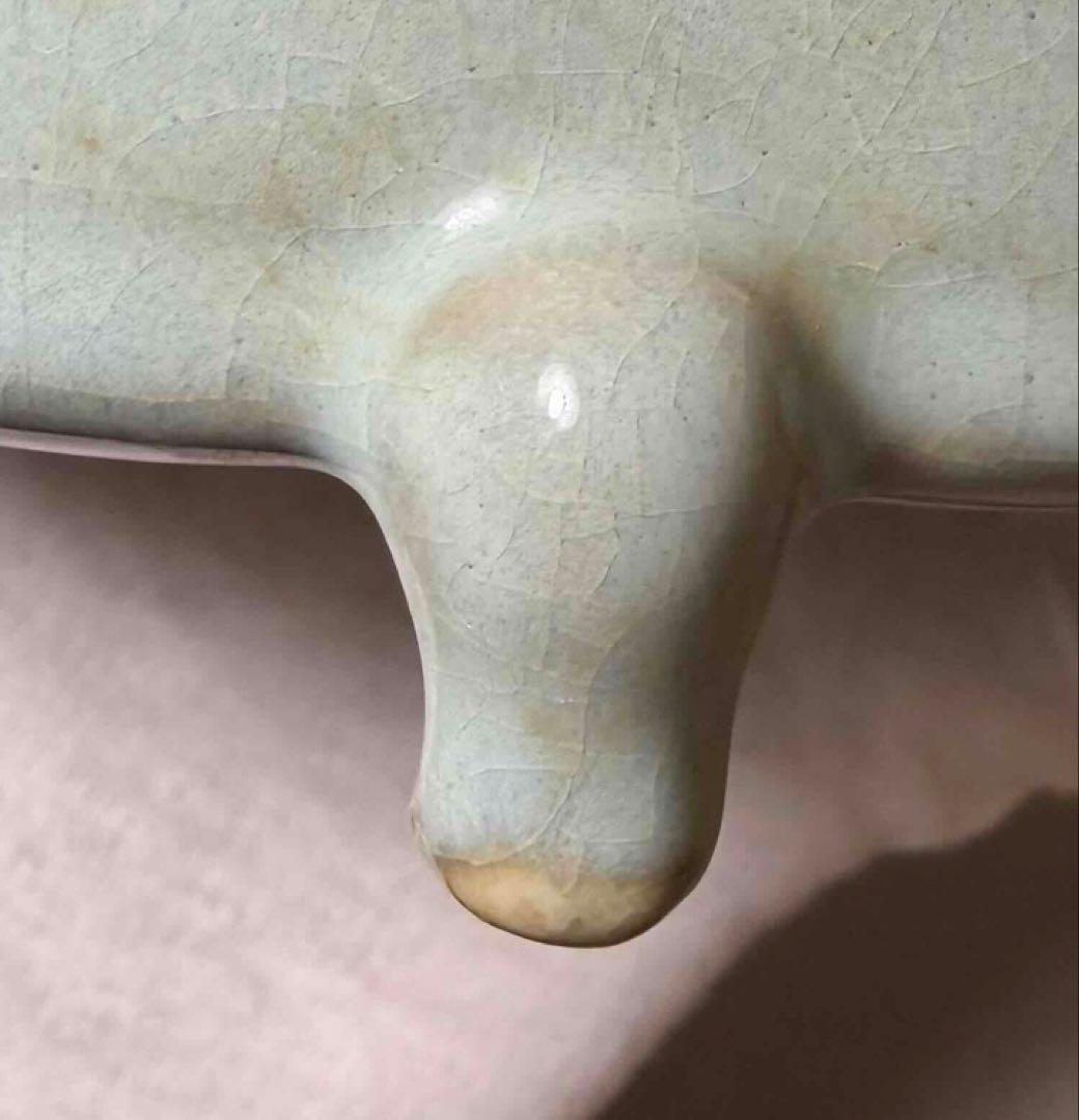 中国 筒形三つ足炉　f2260108