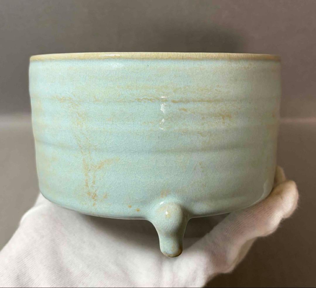 中国 筒形三つ足炉　f2260108