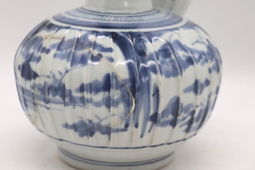 中国　明時代　染付　浄水瓶　仏具　送料込み0806