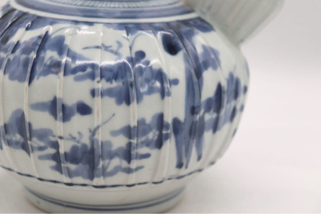 中国　明時代　染付　浄水瓶　仏具　送料込み0806