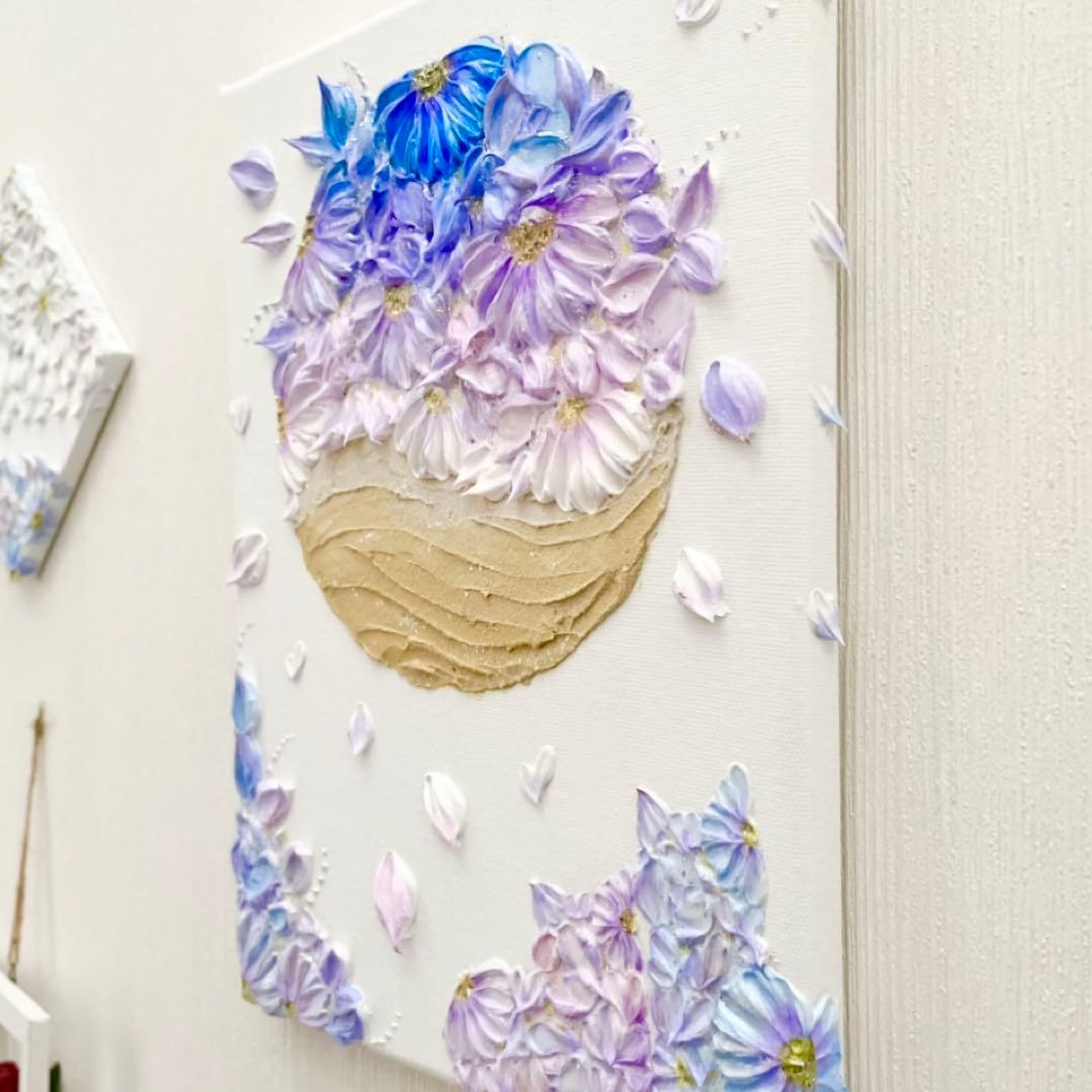 「瞳の夕海」35×27㎝　海のテクスチャーアート　猫好きギフト　結婚祝い