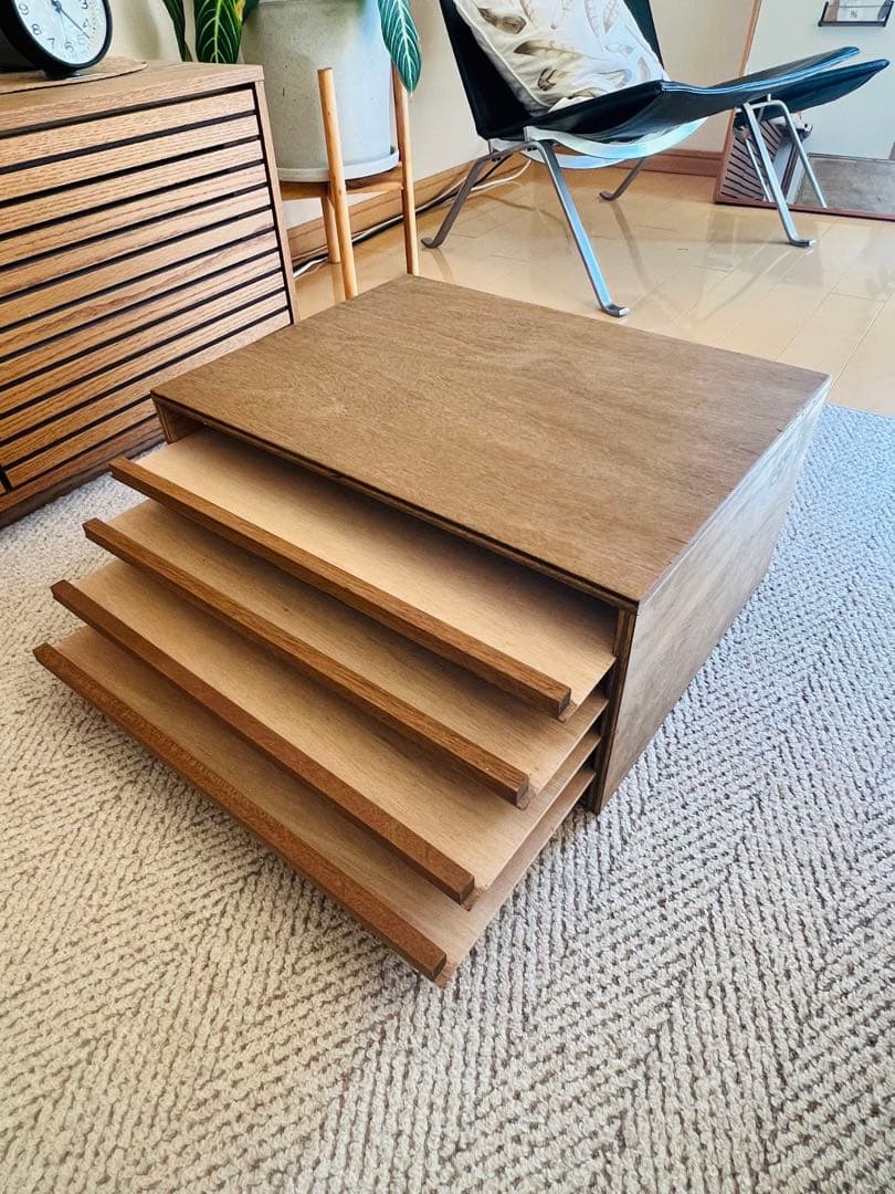 木製アンティーク　スライド棚　乾燥ラック