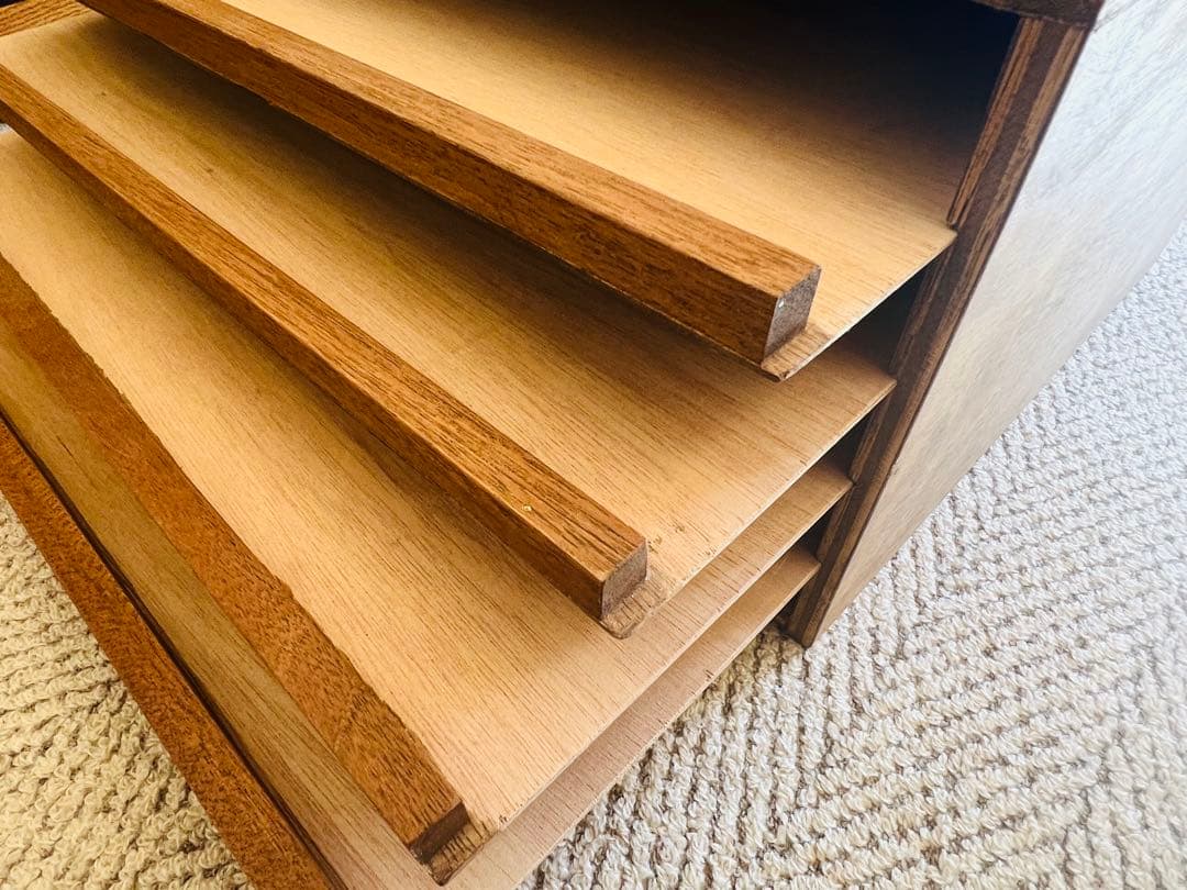 木製アンティーク　スライド棚　乾燥ラック