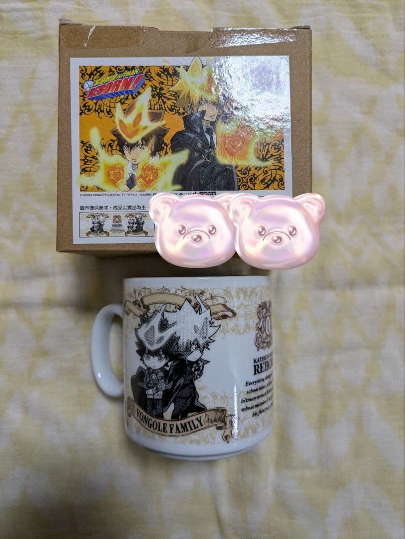 REBORN沢田綱吉&ボンゴレ1世マグカップ海外アニメイト限定販売品 希少