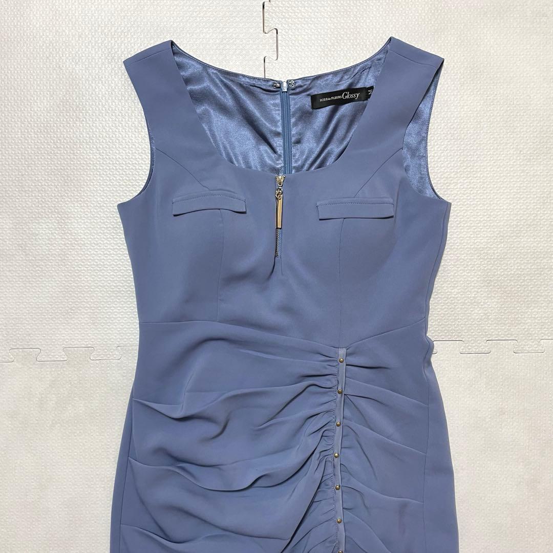 ローブドフルール キャバクラ ドレス タイト ロング ビジュー ツイード