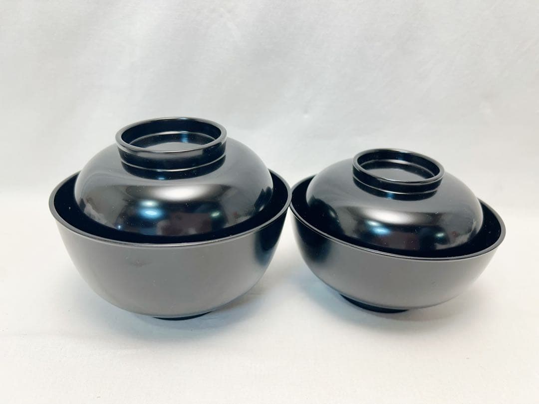 ほぼ未使用 懐石道具 黑塗 四つ椀 小丸椀 十客揃 元箱