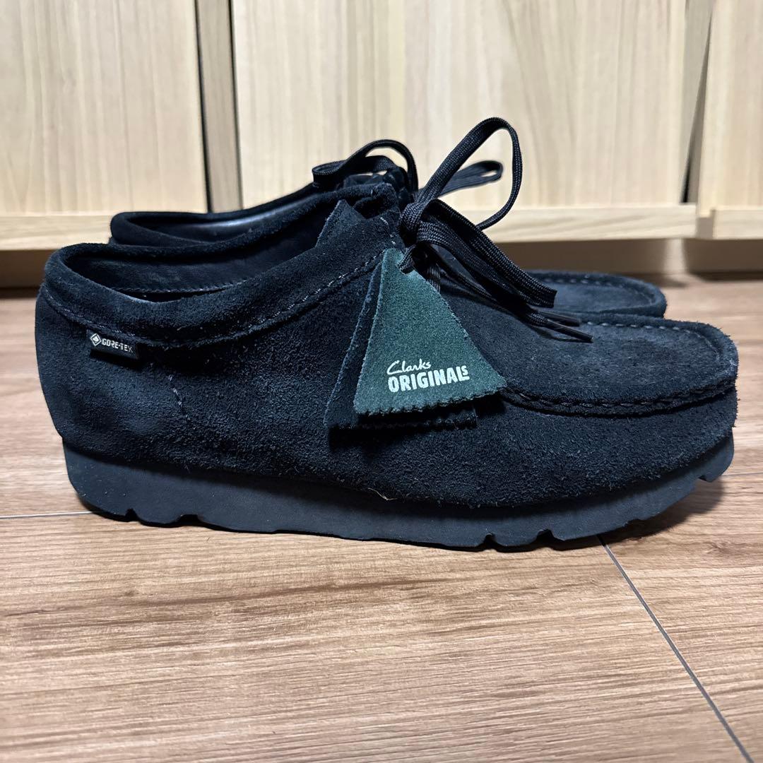 Clarks ワラビーゴアテックス ブラックスエード UK6.5