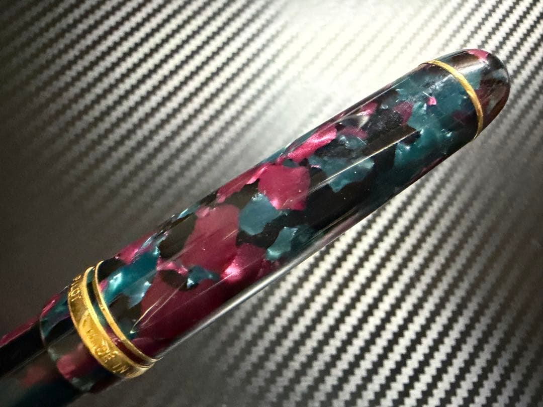 極美品 パイロット カスタム レガンス2 レッド&ブルー F 細字 万年筆