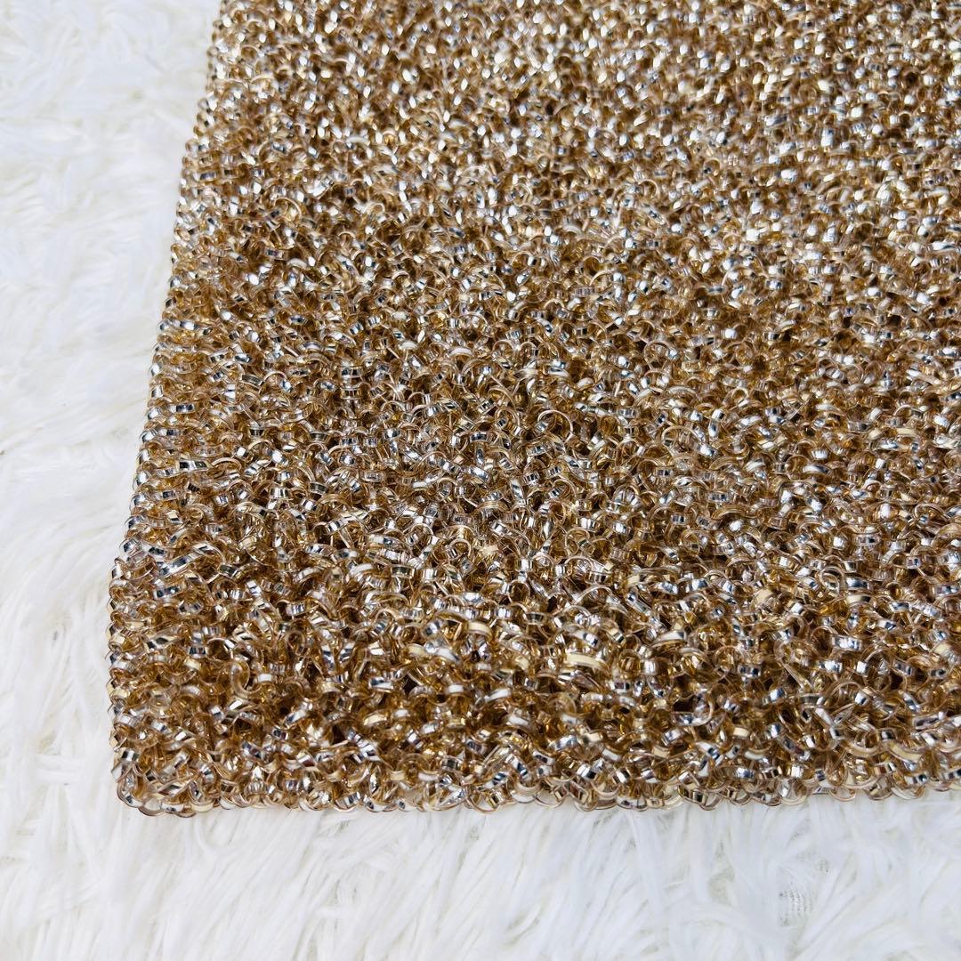 ★極美品★ アンテプリマ スクエア ラージ ワイヤーバッグ ゴールドシルバー