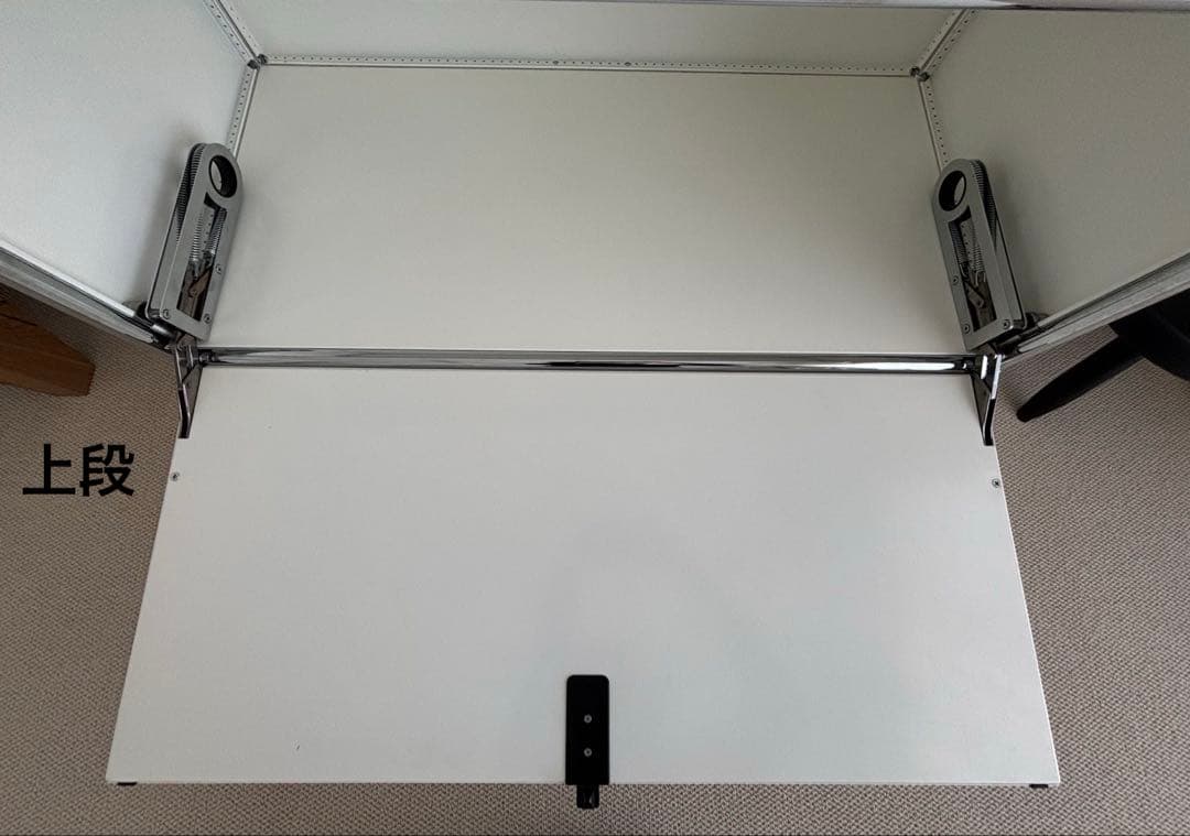 鍵付き2段2ドア　USMhaller USMハラー ピュアホワイト キャビネット