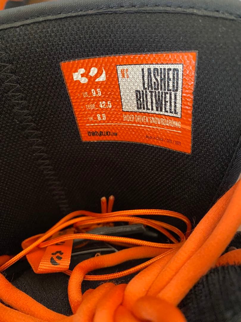 thirtytwo Biltwell スノーボードブーツ オレンジ/ブラック