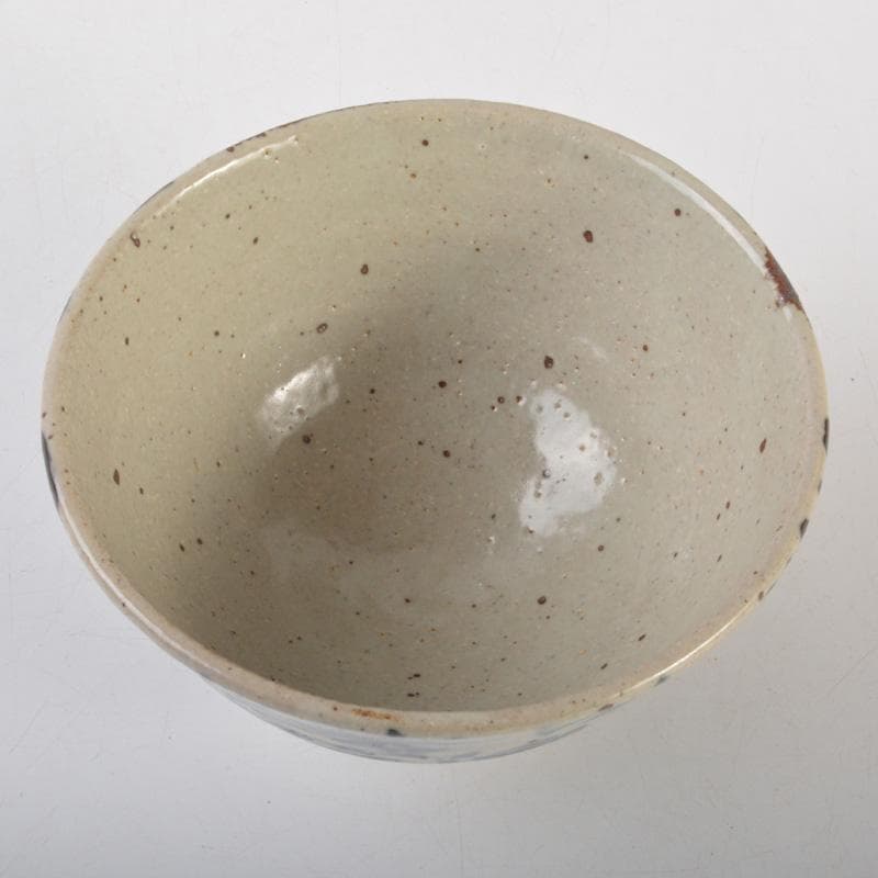 茶道具　染付　微風吹幽松　近聴声愈好　茶碗　清水公照絵付　共箱　V　6609