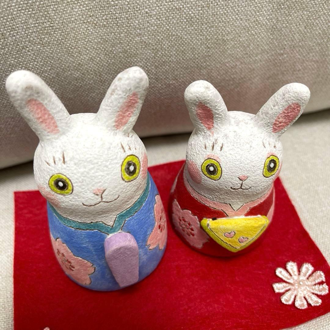 月魚ひろこ　だるまうさぎのお雛様