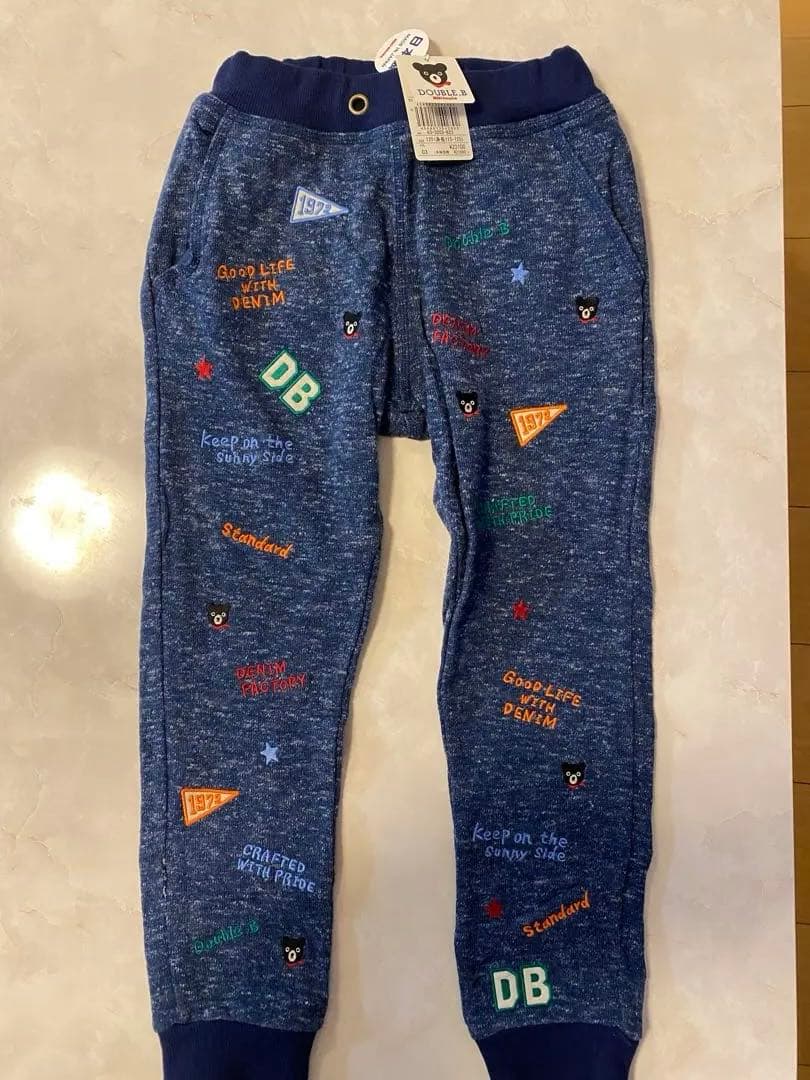 しょこらDOUBLE B 刺繍入り長ズボン 120cm ネイビー