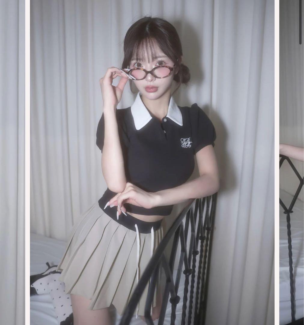 新品タグ付 ダーリッチ DRCHバイカラーポロシャツ ブラック F