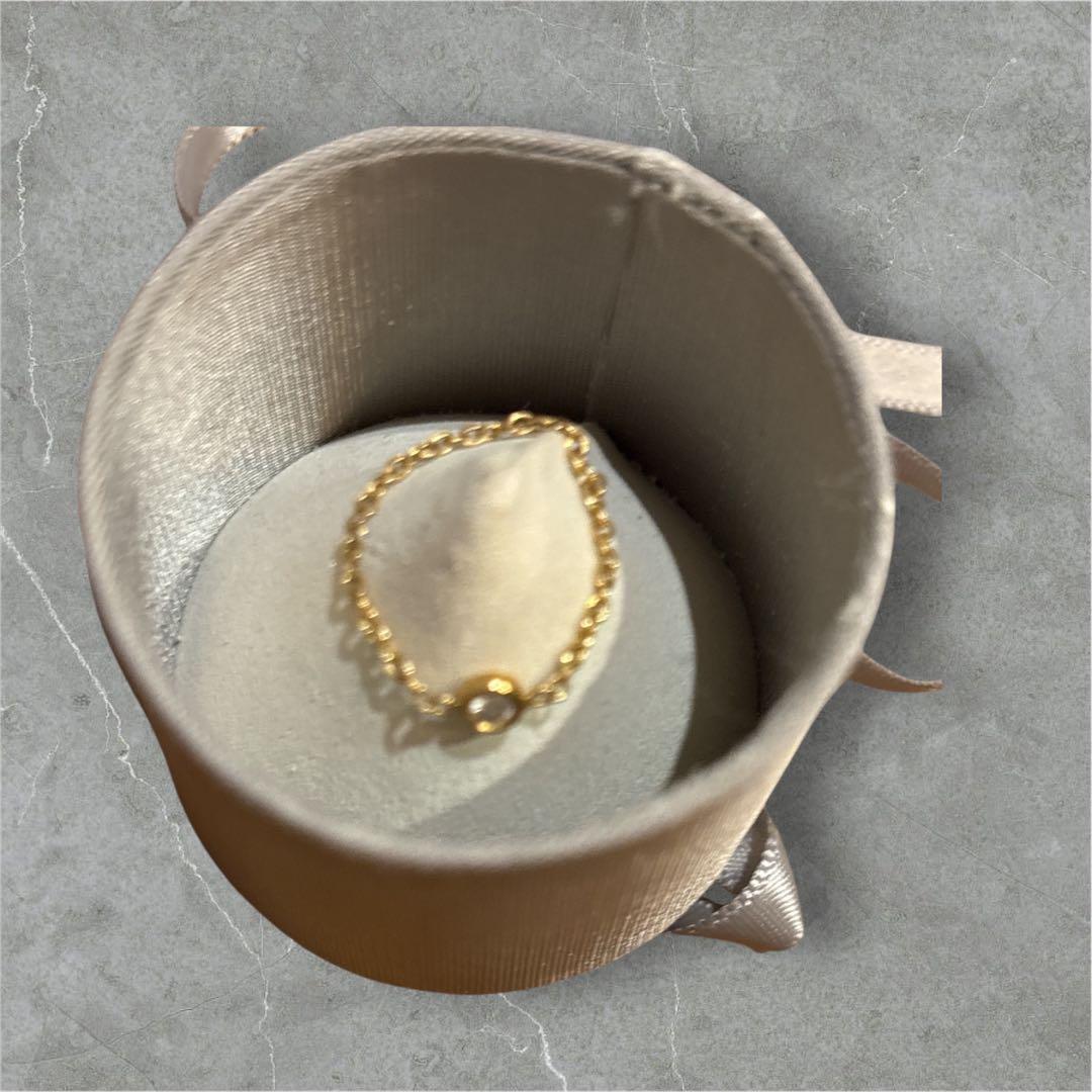 【希少　廃盤】Dior mimioui ミミウィ K18YGダイヤチェーンリング