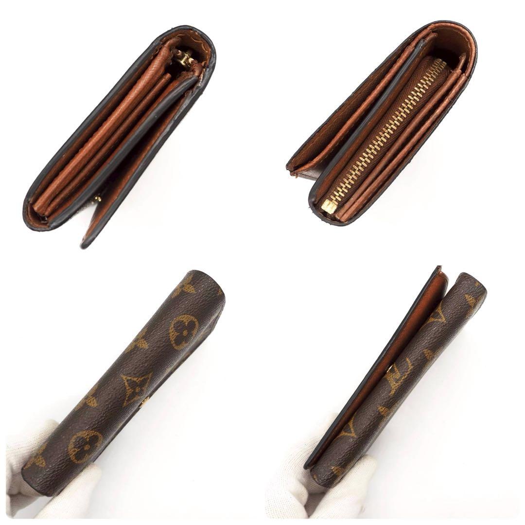 ルイヴィトン トレゾール 二つ折り財布 モノグラム ブラウン コンパクト