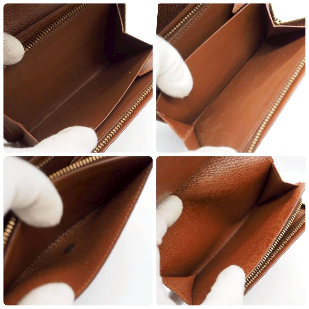 ルイヴィトン トレゾール 二つ折り財布 モノグラム ブラウン コンパクト