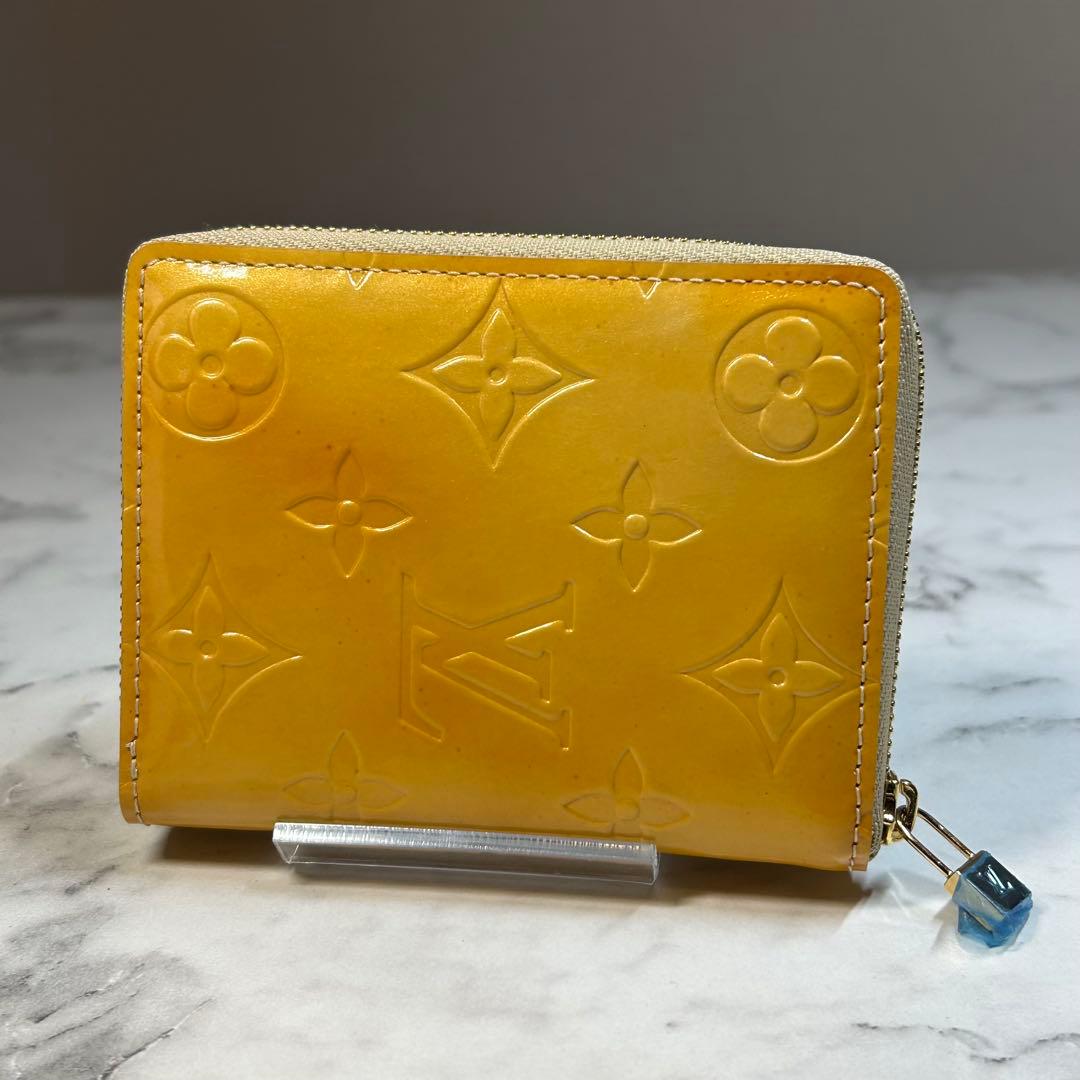 極美品 LV ヴェルニ コンパクトジップ 折り財布 MI0929 黄色 2767