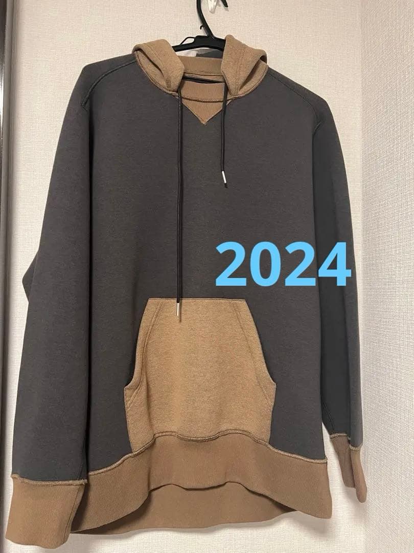 sacai パーカー グレー ベージュ サイズ1