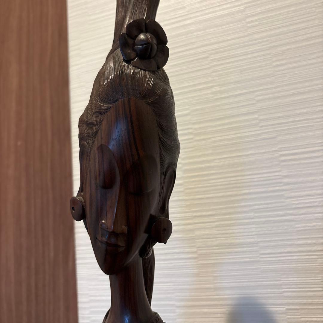 アジアンスタイル 木製彫刻 約130センチ