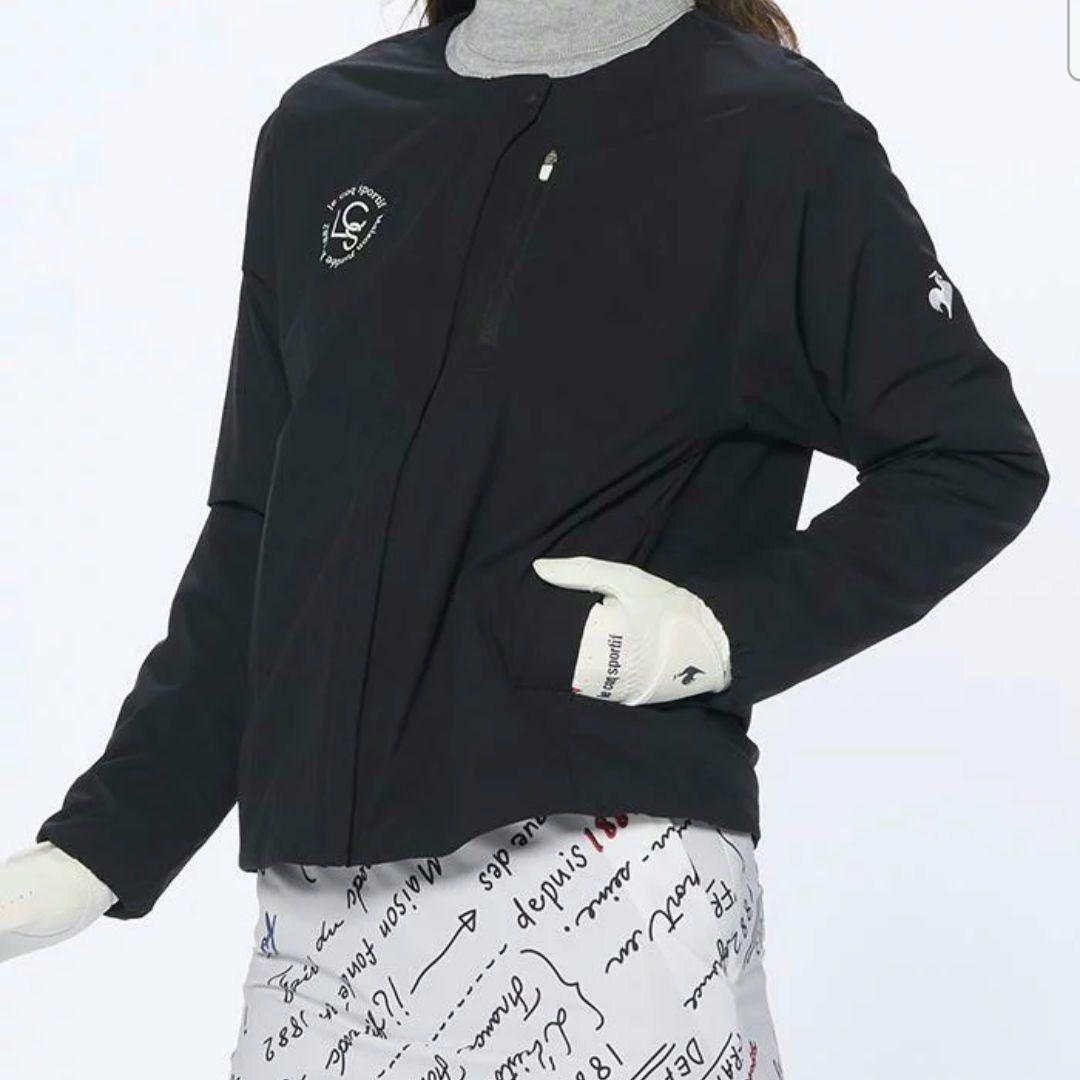 新品 ルコックスポルティフゴルフ ジャケット 黒L 暖かい le coq